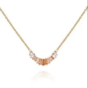Vince Camuto Baguette Crystal Necklace NIB